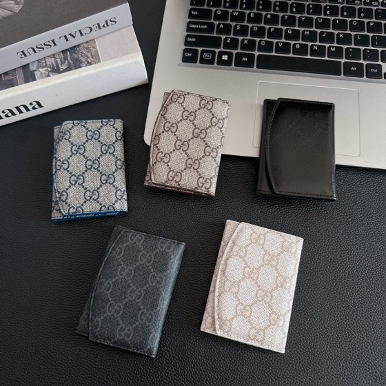 Fashion Leather Card Holder Storage Bank Credit Cash Card ID Card Passport Holders Bag Organizer Case Wallet Pocket Purse